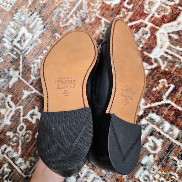 ALLEN EDMONDS Park Avenue Black Dress Shoes Mens 9 bench welt Excellent - Picture 10 of 13